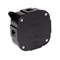4-inlet surface-mounted box with knockouts 88x88x40mm IP44 cover with 4 screws black