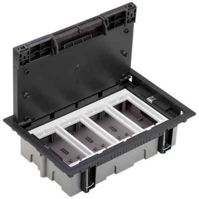 4-module floor box, 8x K45 + SM402/9, graphite gray