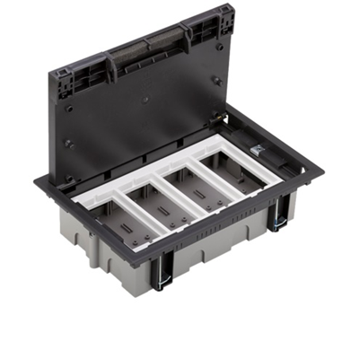 4-module floor box, 8x K45 + SM402/9, graphite gray