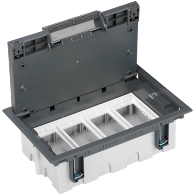 4-module floor box, 8x K45 + SM402/9, grey