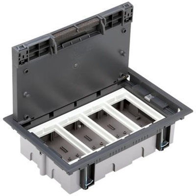 4-module floor box, 8x K45 + SM402/9, grey