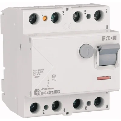 4-pole RCD 40A 30mA AC 6kA