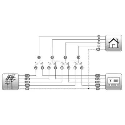 4-poliger, 63-A-Netzgenerator-Installationsschalter