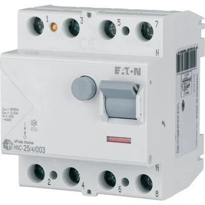 4-poliger Fehlerstromschutzschalter 25A 30mA AC 6kA