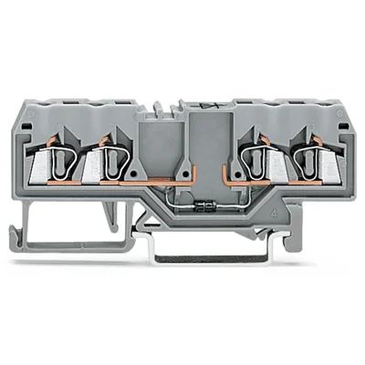 4-przewodowa złączka do zabudowy elementów CAGE CLAMP 2,5mm2 z diodą szara