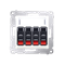 4-way loudspeaker socket with description field (module) cream