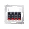 4-way loudspeaker socket with description field (module) cream