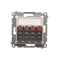 4-way loudspeaker socket with description field (module) cream