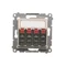 4-way loudspeaker socket with description field (module) cream