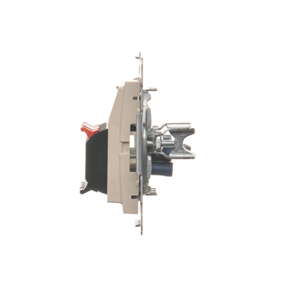 4-way loudspeaker socket with description field (module) cream