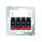 4-way loudspeaker socket with description field (module) cream