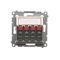 4-way loudspeaker socket with description field (module) gold (metallic)