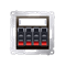 4-way loudspeaker socket with labeling field (module)