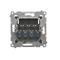 4-way loudspeaker socket with labeling field (module)
