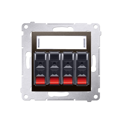 4-way loudspeaker socket with labeling field (module)