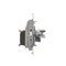 4-way loudspeaker socket with labeling field (module) silver (metallic)