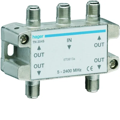 4-way TV/SAT signal splitter