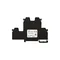 4-wire 2-level rail terminal block with four terminals and shorted current paths 4 mm2 black V0 ZUG-21/E0 A00-E003