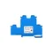 4-wire 2-level rail terminal block with four terminals and shorted current paths 4 mm2 blue V0 ZUG-21/E0 A00-E006
