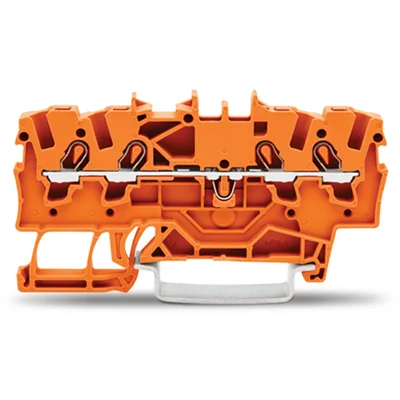 4-wire feed-through connector 1.5 mm², orange 2001-1402