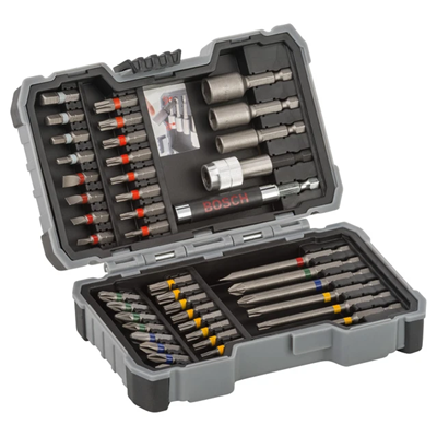 43-piece screwdriver bit and socket wrench set