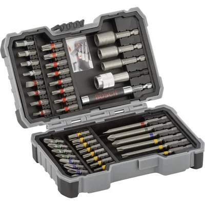 43-piece screwdriver bit and socket wrench set