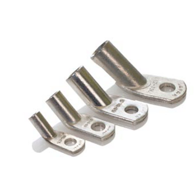 45° angled copper eyelet, tin-plated 120mm² for M12 screw