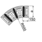 45 degree galvanized elbow, width 400mm, height 160mm
