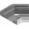 45 degree galvanized three-way elbow, width 250mm, height 48mm