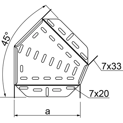 45° elbow, KKMJ100H50