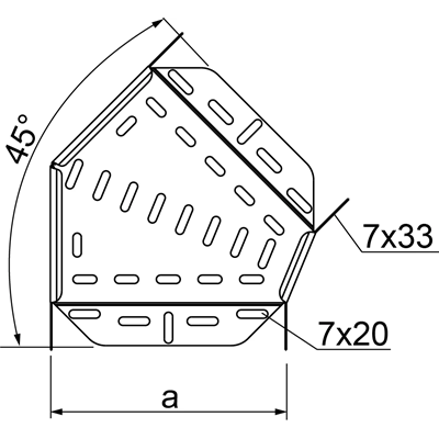 45° elbow, KKMJ150H100