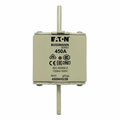 450NHG3B NH3-Sicherungseinsatz 450 A 500 V GL/GG Doppelanzeige