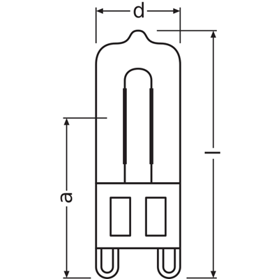 48W G9 halogen bulb