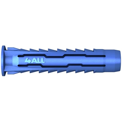 4ALL Taco universal 8x40mm con tornillo 5,0x60mm, 10 unidades