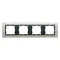 4dílný rám z nerezové oceli / grafitový mezirám