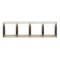 4fach-Universalrahmen für Gipskartondosen IP20 / IP44, gold (metallic)