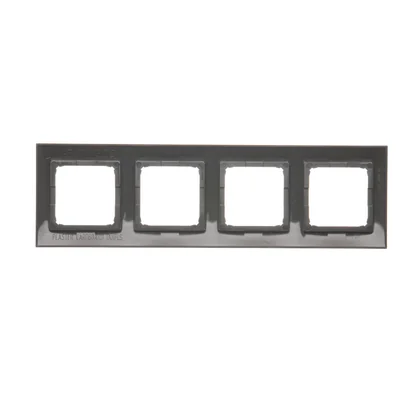 4fach-Universalrahmen für Gipskartondosen IP20 / IP44, mattbraun (metallic)
