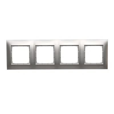 4fach-Universalrahmen für Gipskartondosen IP20 / IP44, silber (metallic)