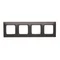 4fach Universalrahmen IP20 / IP44, braun matt (metallic)