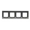 4fach Universalrahmen IP20 / IP44, braun matt (metallic)