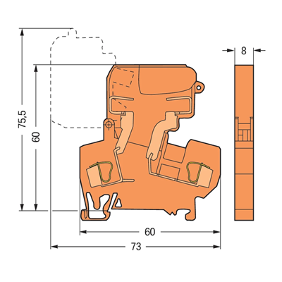 4mm² fuse terminal block