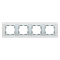 4násobný matný nerezový rám / matný hliníkový mezirám
