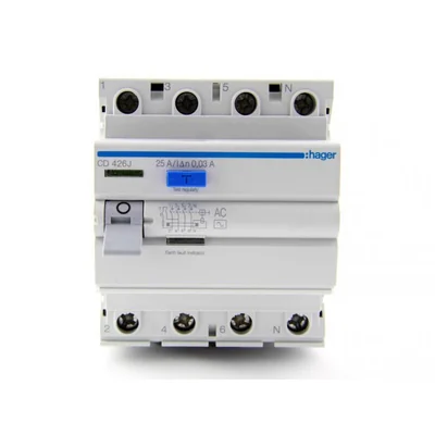 4P, 25A, 30mA residual current device
