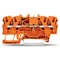 4vodičový průchozí konektor 1,5 mm², oranžový 2001-1402