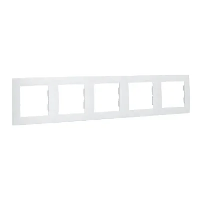 5-fach-Rahmen – universell horizontal und vertikal weiß