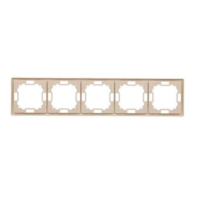 5-fach Universalrahmen, horizontal und vertikal, beige