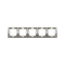 5-fach Universalrahmen, horizontal und vertikal, satiniert (metallic)
