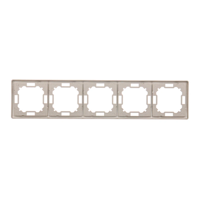 5-fach Universalrahmen, horizontal und vertikal, satiniert (metallic)