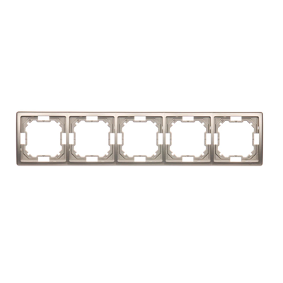 5-fach Universalrahmen, horizontal und vertikal, satiniert (metallic)