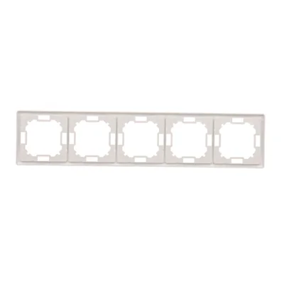 5-fach Universalrahmen, horizontal und vertikal, weiß